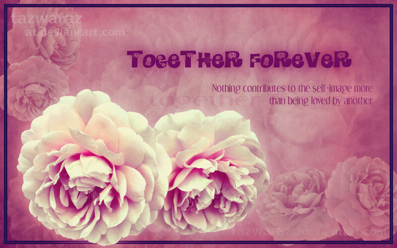 Pink Roses on Purple — Romantic