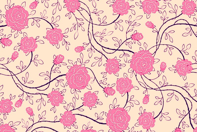 Pink Roses on Vines — Calm