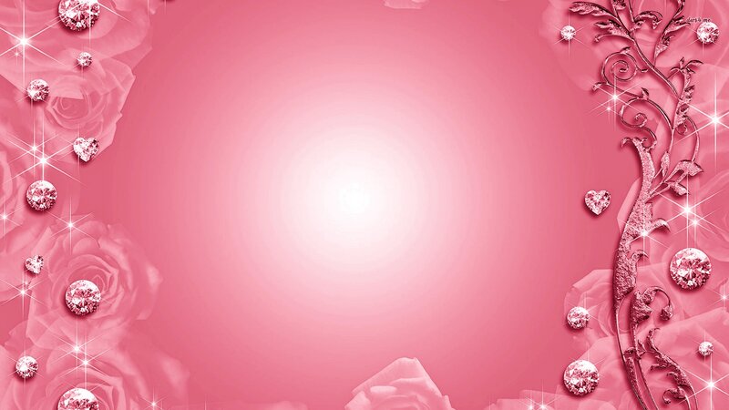 Pink Roses with Diamonds