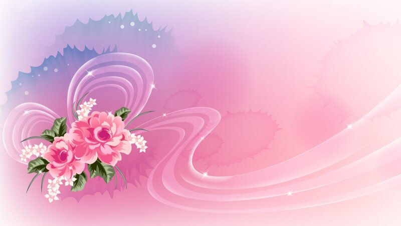 Pink Roses with Green Leaves — Dreamy