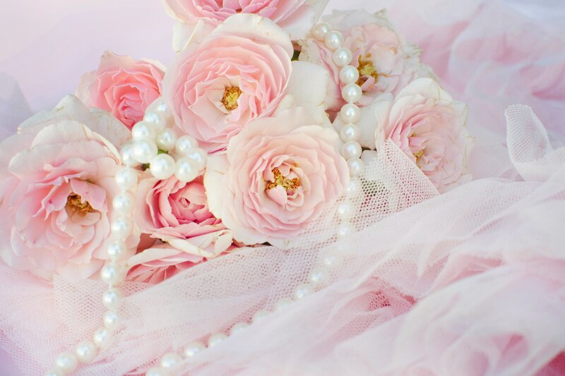 Pink Roses with Pearls — Soft