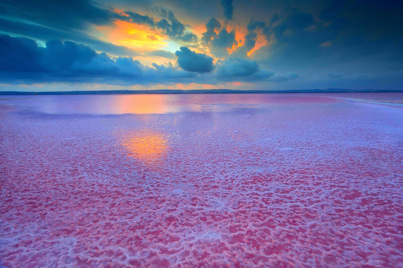 Pink Salt Lake — Dramatic