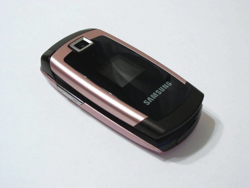 Pink Samsung flip phone