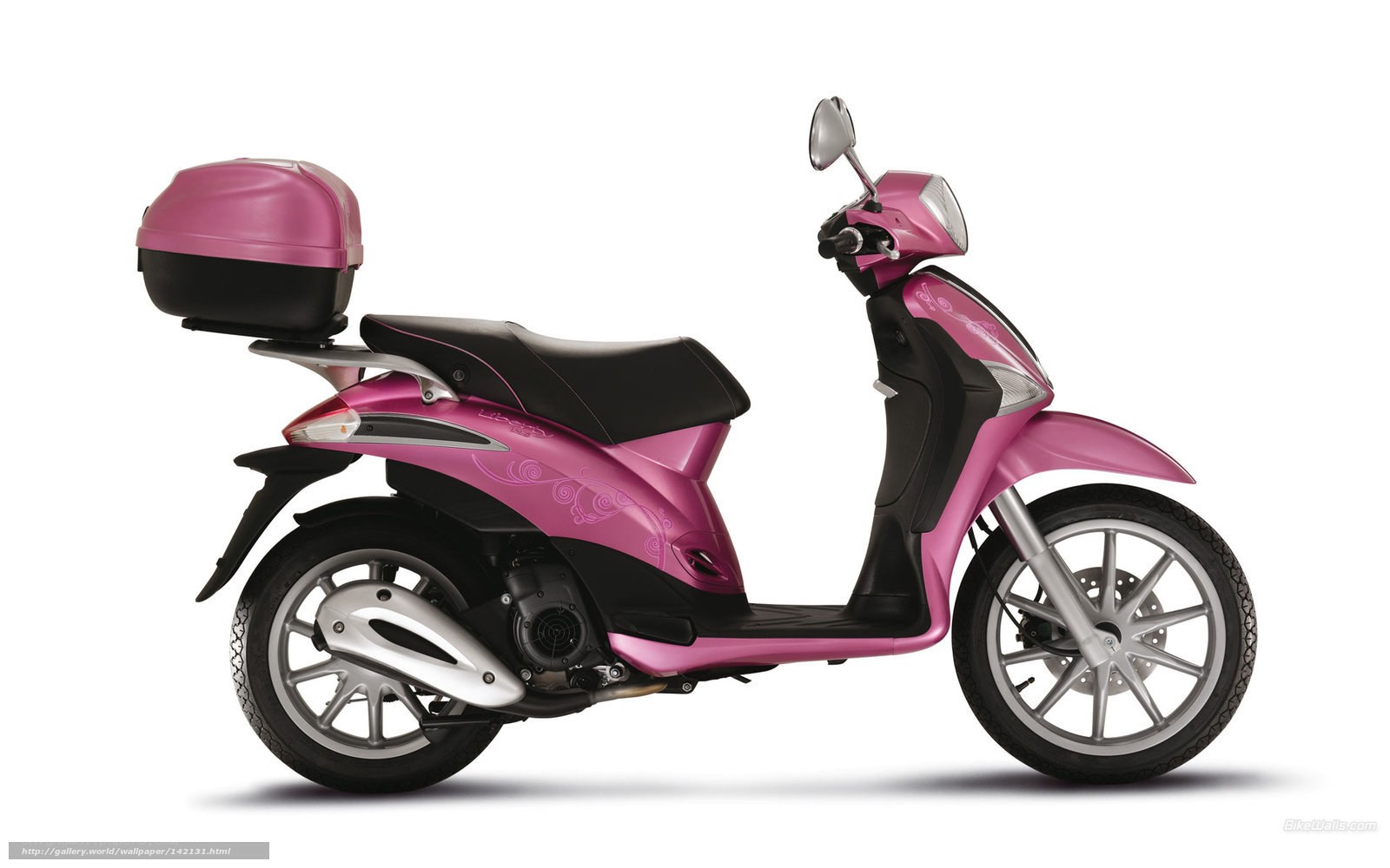 pink scooter with storage box