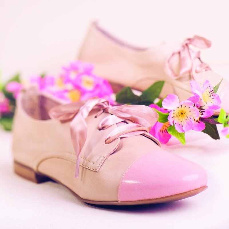 Pink Shoes with Flowers