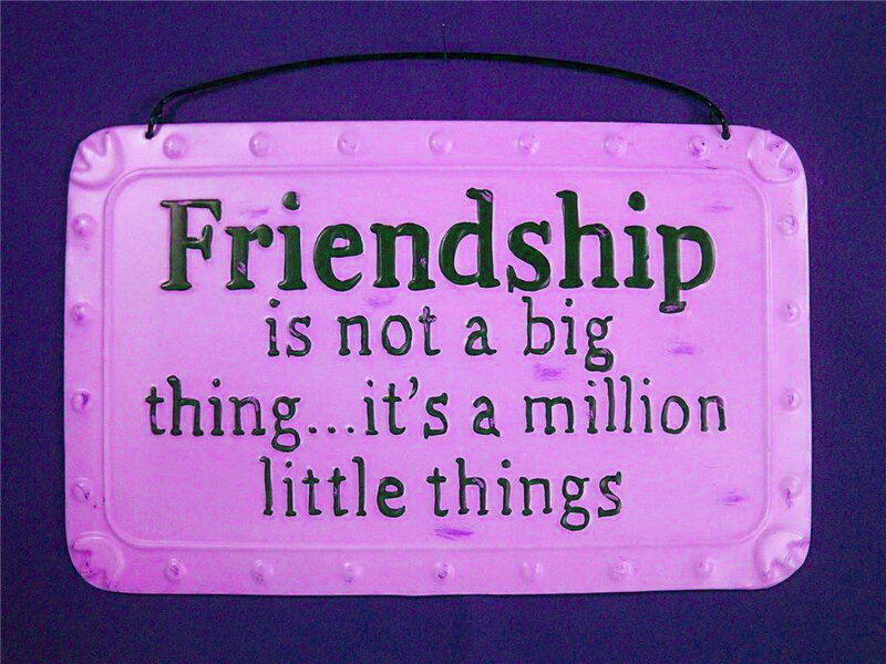 Pink Sign with Text