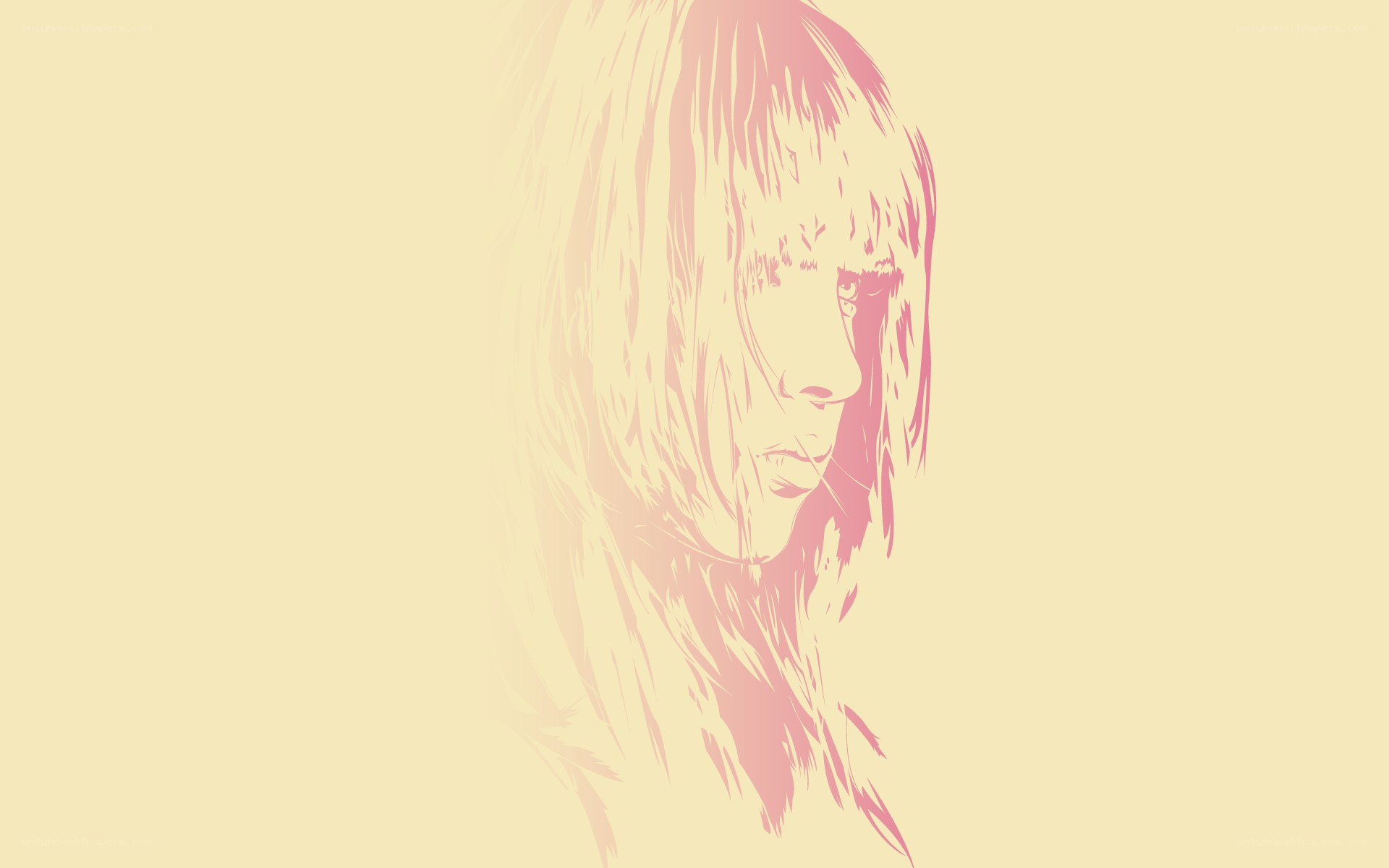 pink silhouette portrait