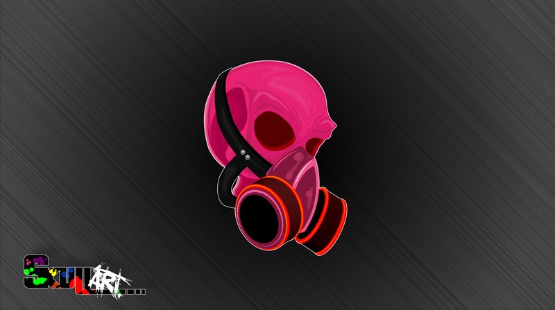 Pink Skull Gas Mask