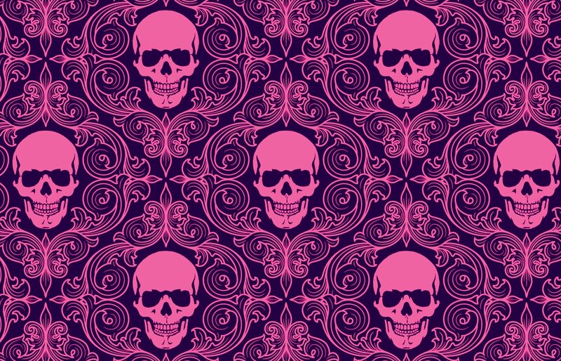 Pink Skulls Pattern