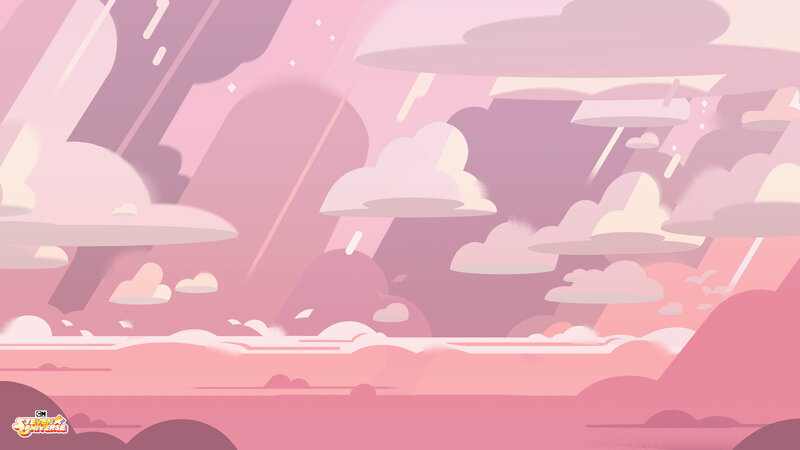 Pink Sky with Clouds — Dreamy
