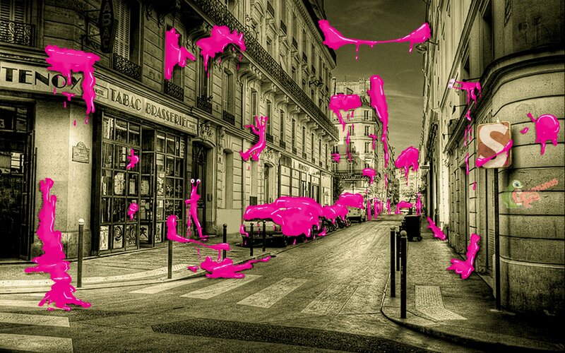 Pink Slime on Street