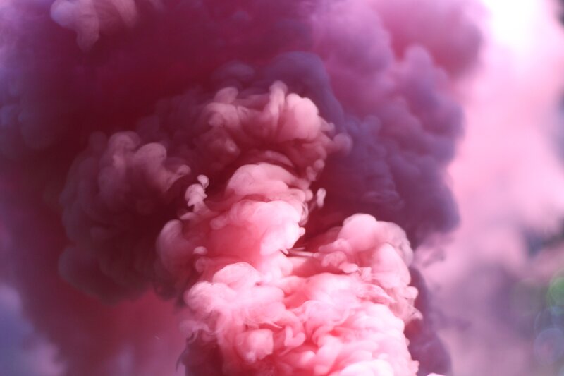 pink smoke cloud