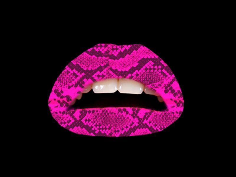 Pink Snake-skin Lips