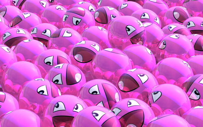 pink spherical creatures