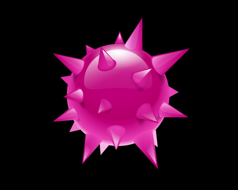 Pink Spiked Sphere
