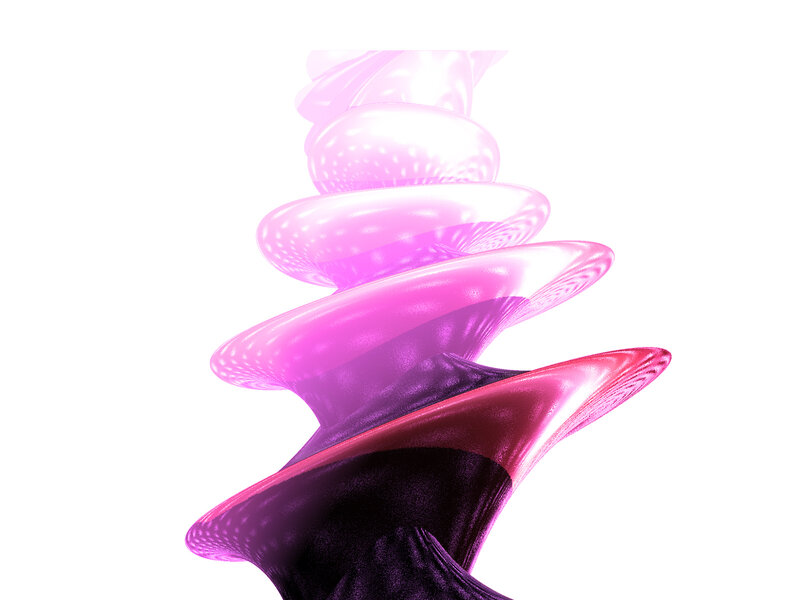 pink spiral abstract form