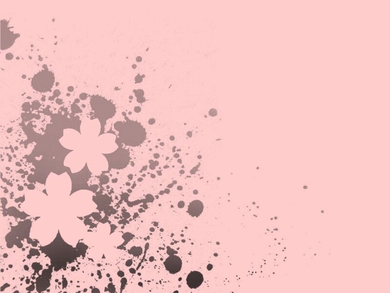 pink splatter with flowers