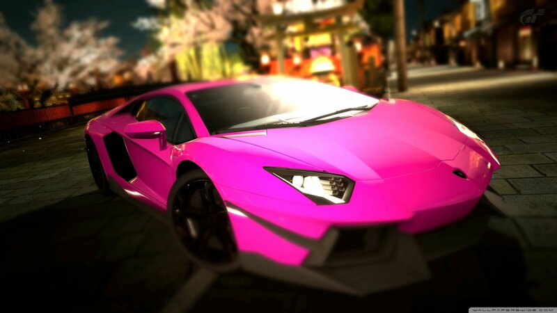 Pink Sports Car — Dramatic