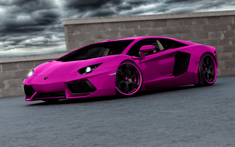 Pink Sports Car — Magenta, Dramatic, 3d Render