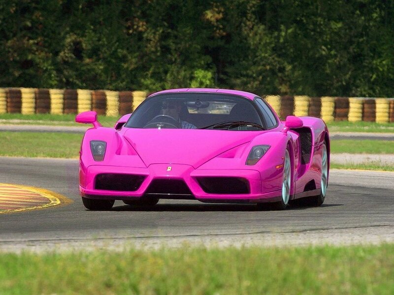Pink Sports Car on Track — Dynamic