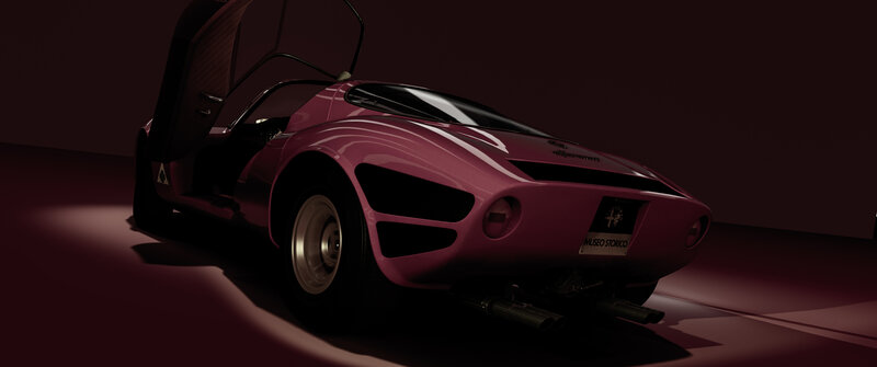 Pink Sports Car — Purple, Dramatic, 3d Render