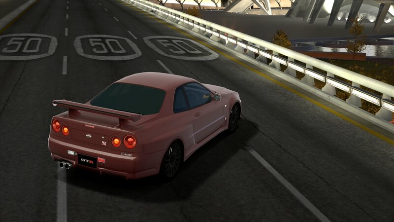 Pink Sports Car — Red