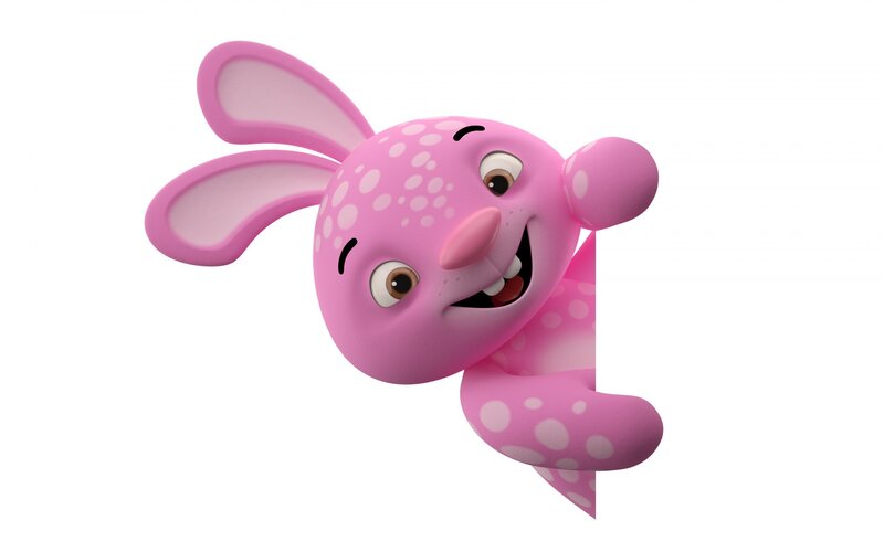 Pink Spotted Rabbit — Playful