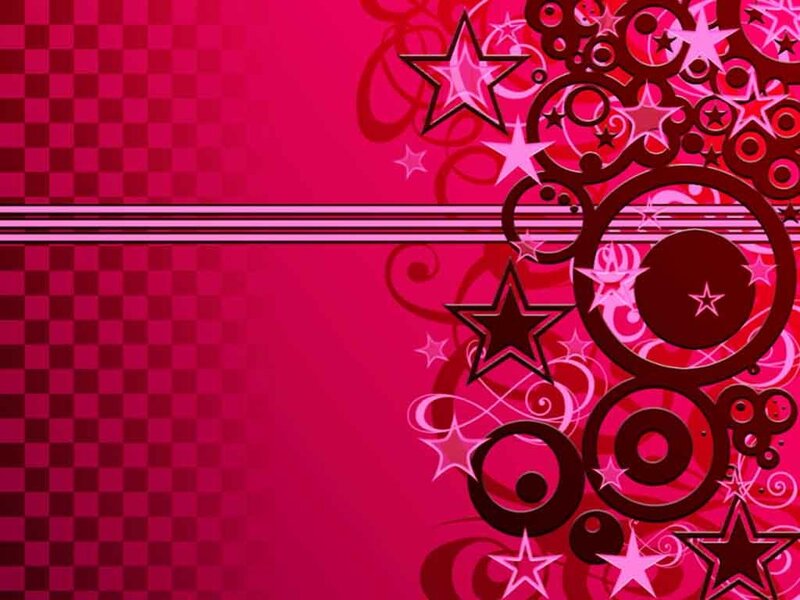 Pink Star and Circle Pattern — Vibrant