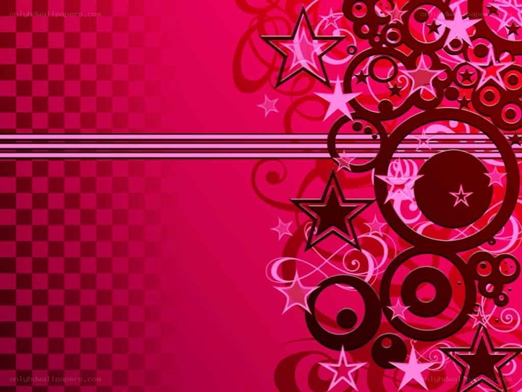 pink star and circle pattern