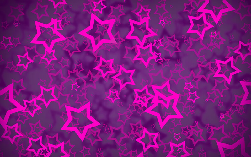 Pink Star Outlines
