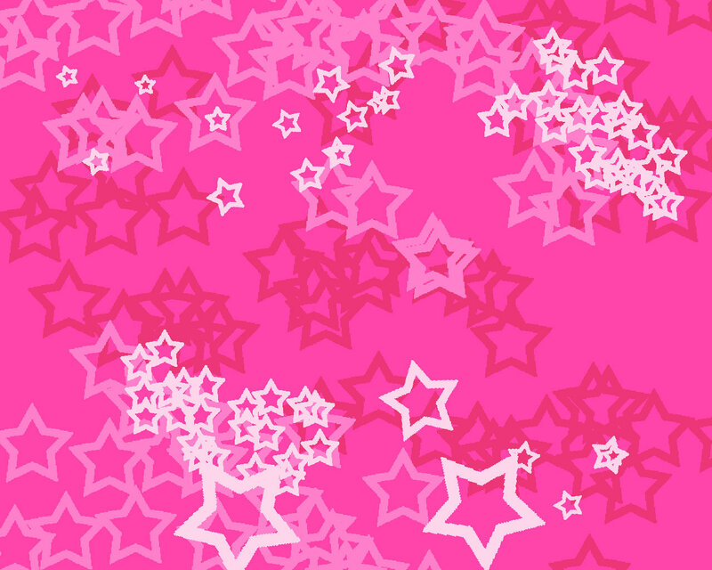 Pink Star Pattern — Playful, Vector Art