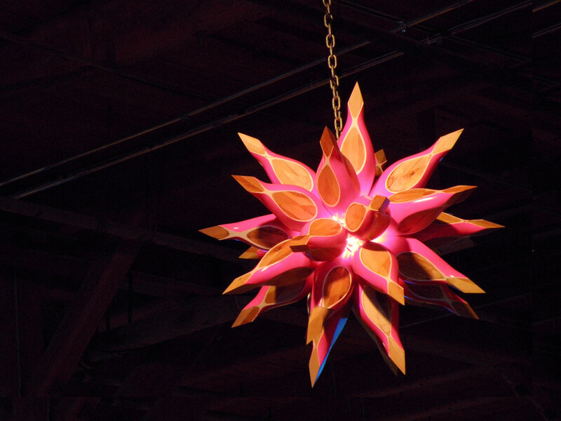 Pink Star-shaped Light Fixture