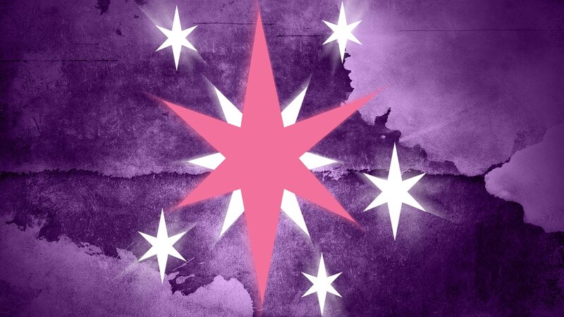 Pink Star with White Stars — Purple, Dramatic
