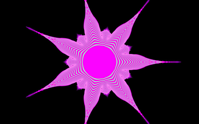 Pink Starburst Pattern — Magenta