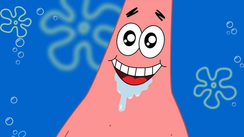 Pink Starfish Character — Blue, Happy, Animation