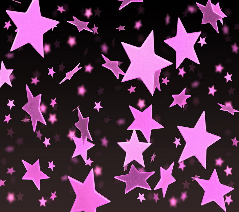 Pink Stars Floating