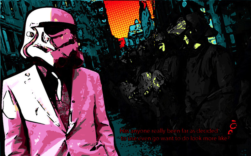 Pink stormtrooper art