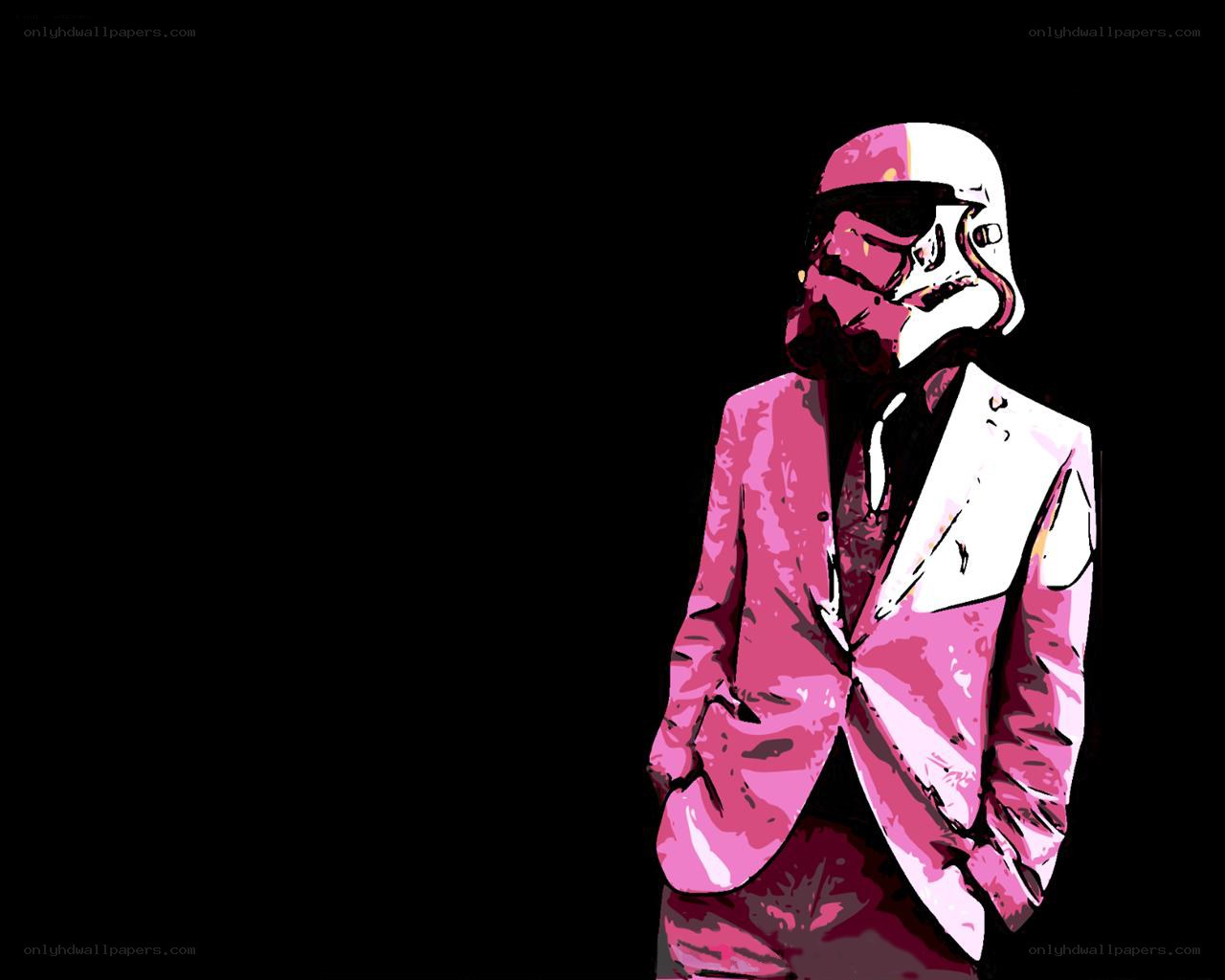 pink stormtrooper in suit