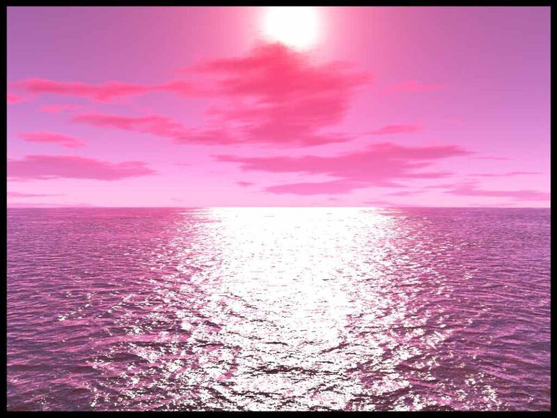 Pink Sunset over Ocean — Serene