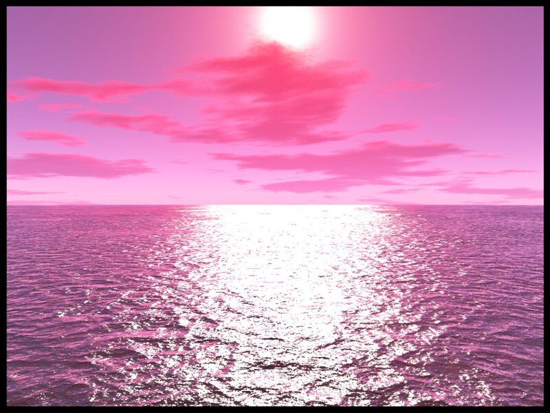 Pink Sunset over Ocean