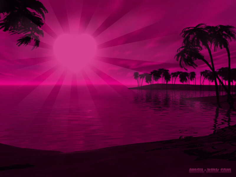 Pink Sunset over Water — Magenta