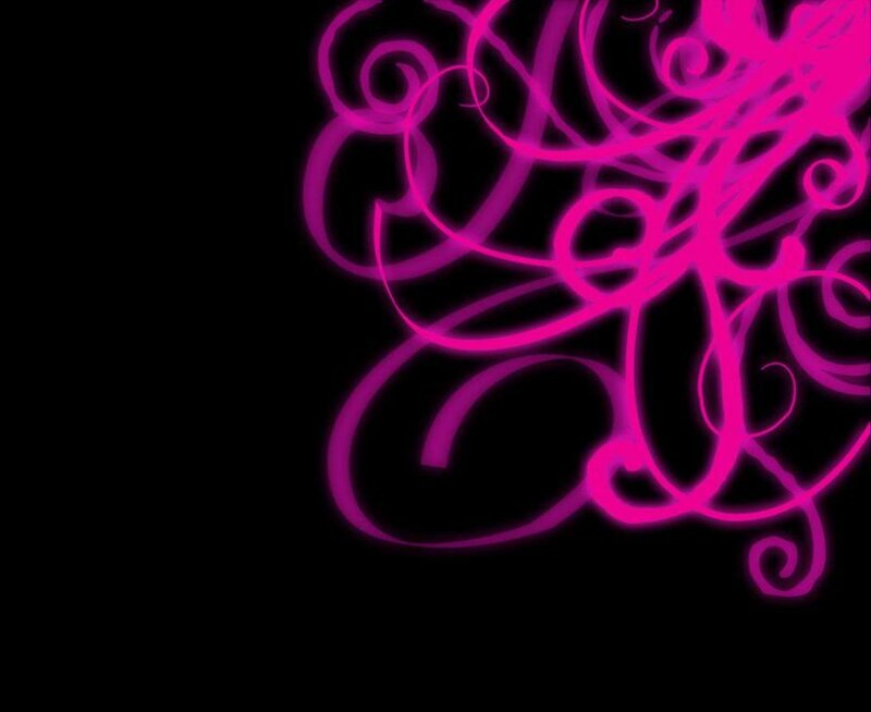 pink swirls on black