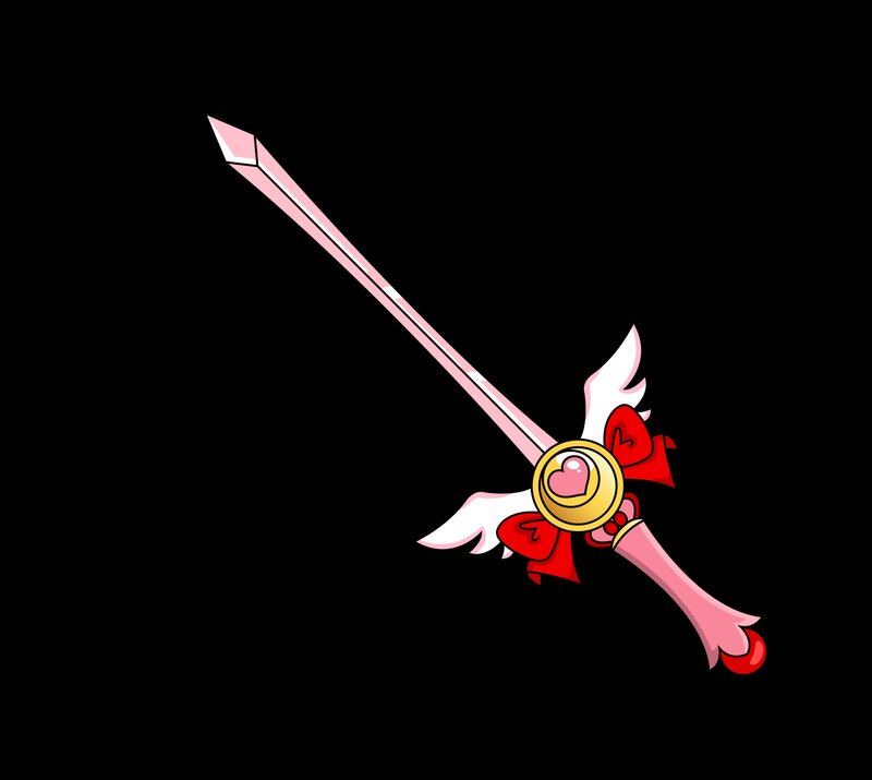 Pink Sword with Wings