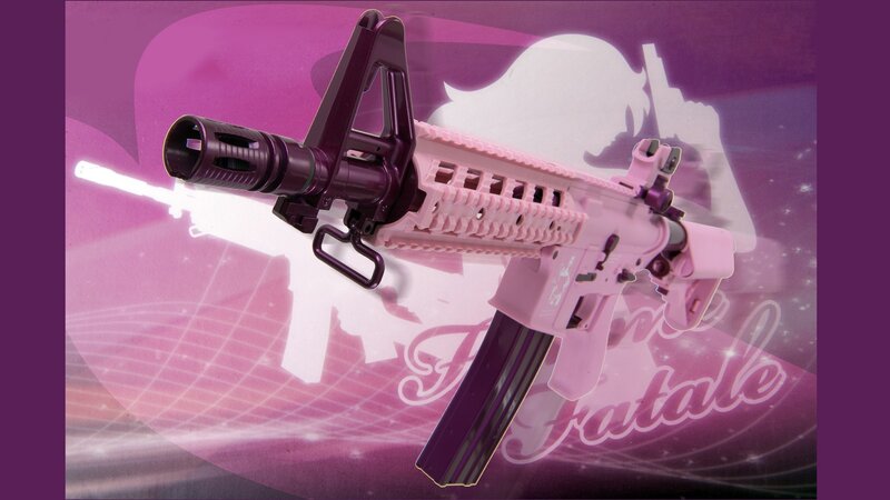 pink tactical rifle