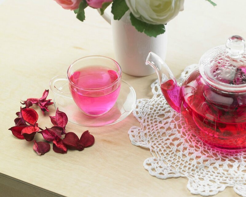 Pink Tea Set on Table
