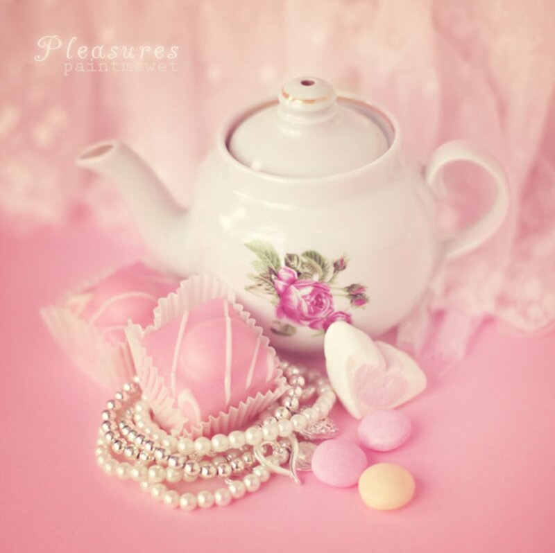 Pink Teapot with Sweets