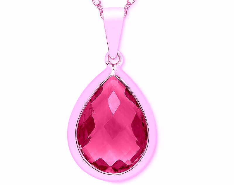 Pink Teardrop Pendant