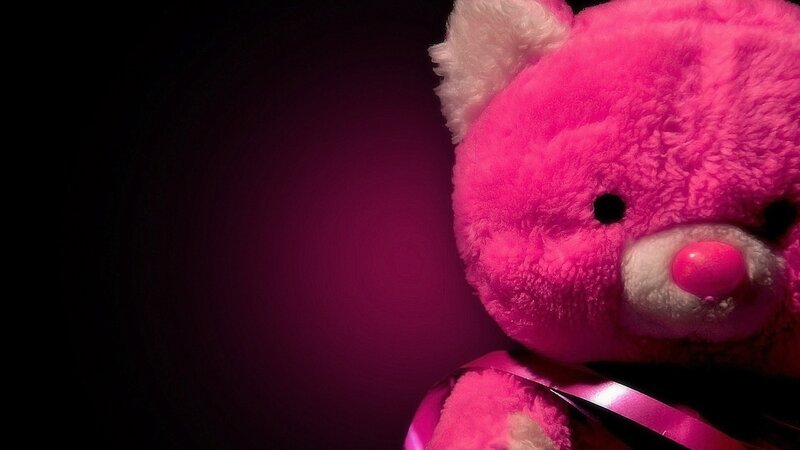 Pink Teddy Bear — Dramatic, Photograph