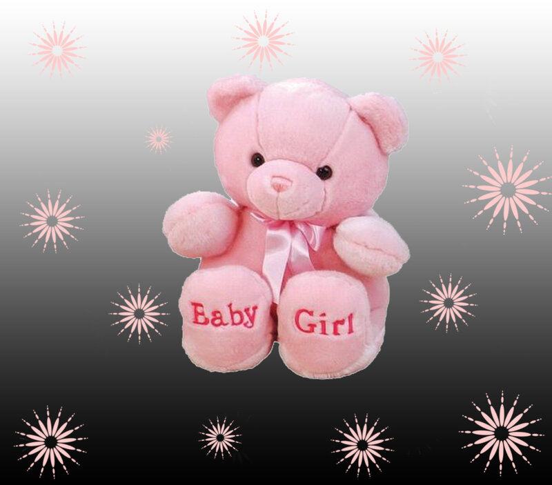 Pink Teddy Bear — Festive