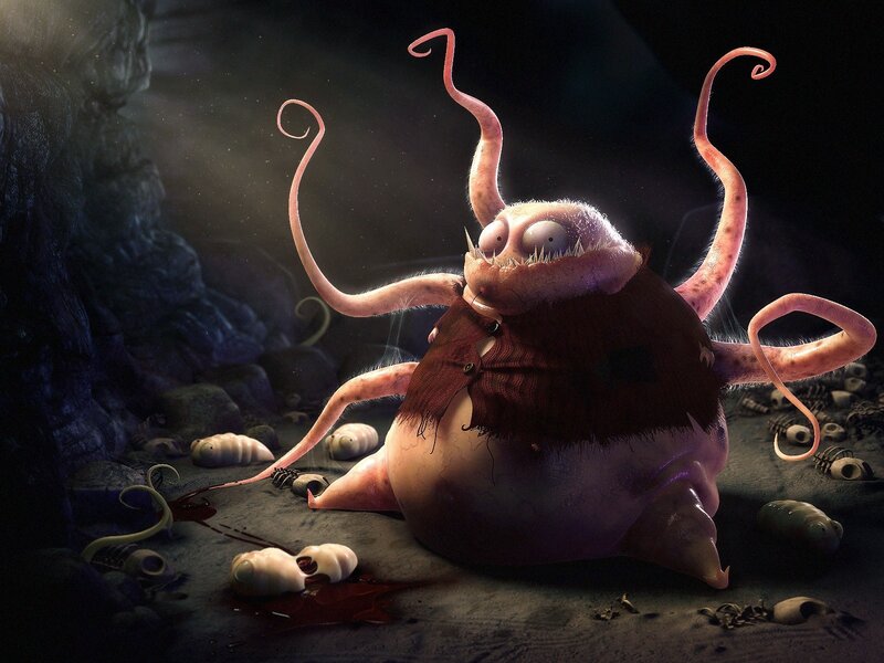 Pink Tentacled Monster